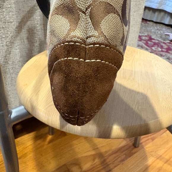 Vintage Coach Signature Shearling Duffle With Suede Bottom - Picture 12 of 17